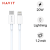 Cáp Havit USB-C to Lightning 1.2M 2