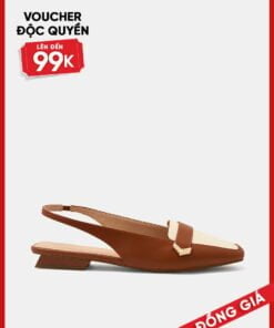 Giày Búp Bê Slingback Đế Bệt Mũi Loafer