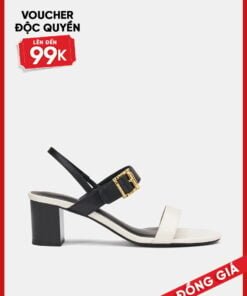 Giày Sandal 2 Quai Ngang Khoá Trang Trí