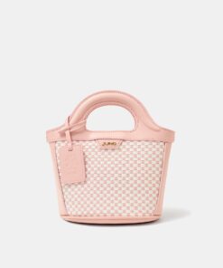 Túi Xách Nhỏ Đan Lát Trang Trí Charm