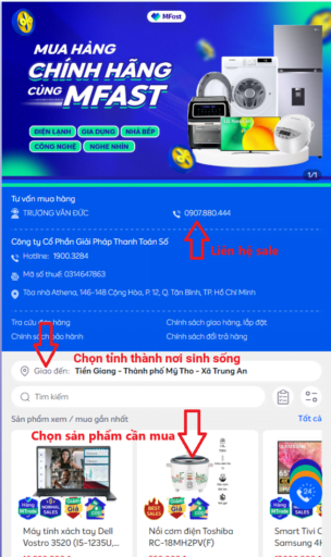 Hướng dẫn mua hàng Mfast