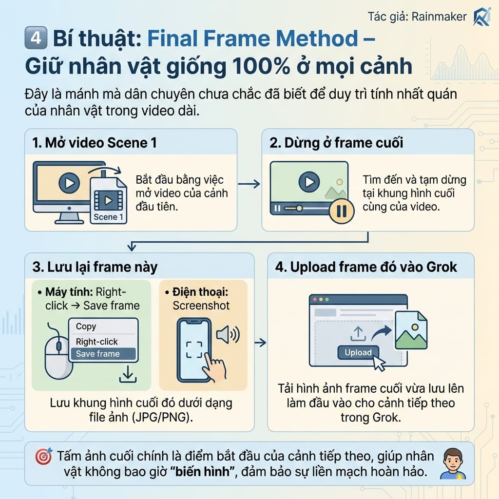 Tạo Video Dài Bằng Grok AI Miễn Phí 100%, Nhân Vật Nhất Quán, Giọng Đọc Chuyên Nghiệp 5 Tạo Video Dài Bằng Grok AI Miễn Phí