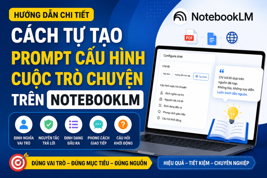 Prompt Cấu Hình Cuộc Trò Chuyện NotebookLM: Hướng Dẫn Chi Tiết Cách Tự Tạo Hiệu Quả Nhất Năm 2026 1 prompt cấu hình cuộc trò chuyện NotebookLM