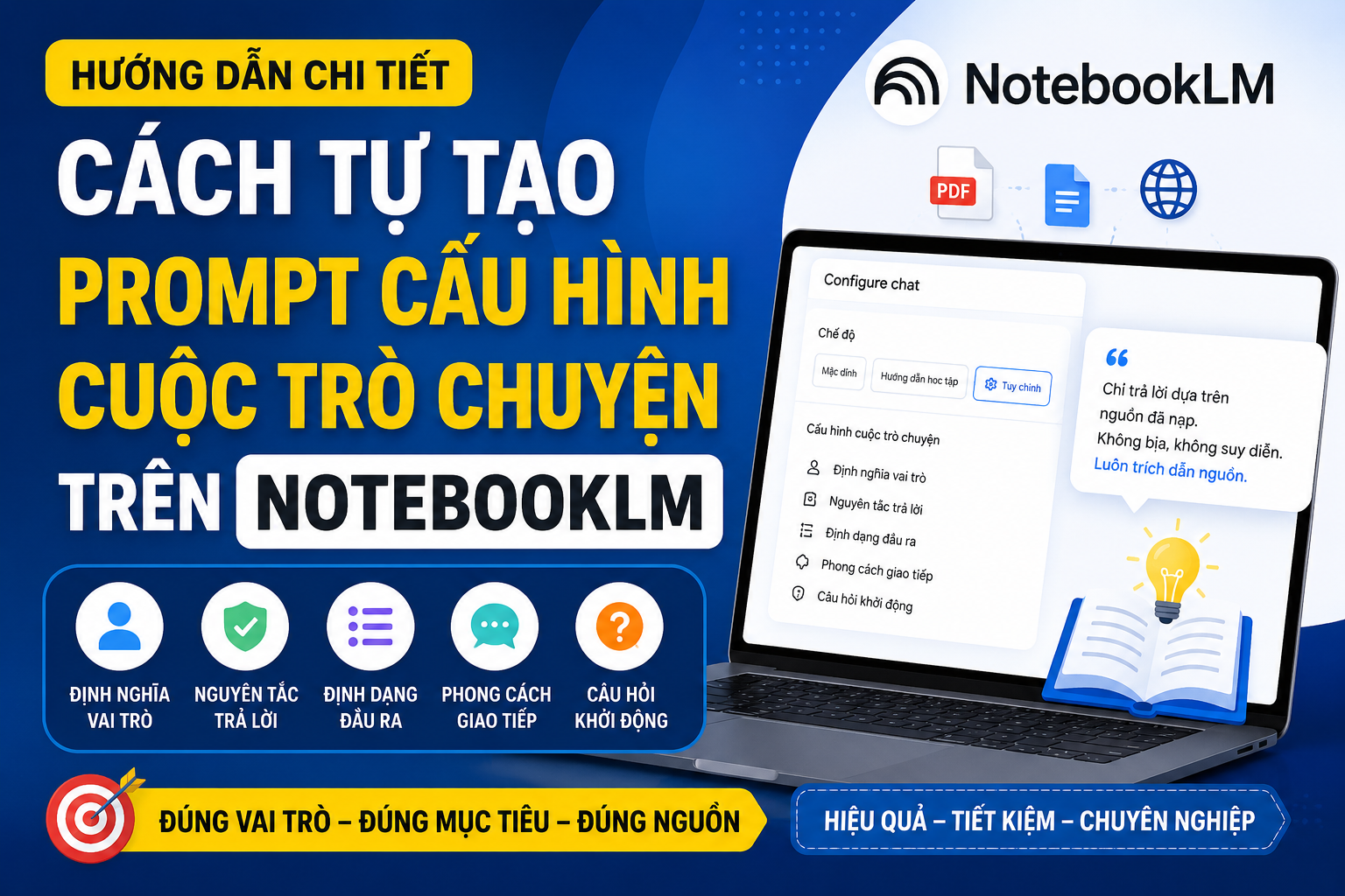 prompt cấu hình cuộc trò chuyện NotebookLM